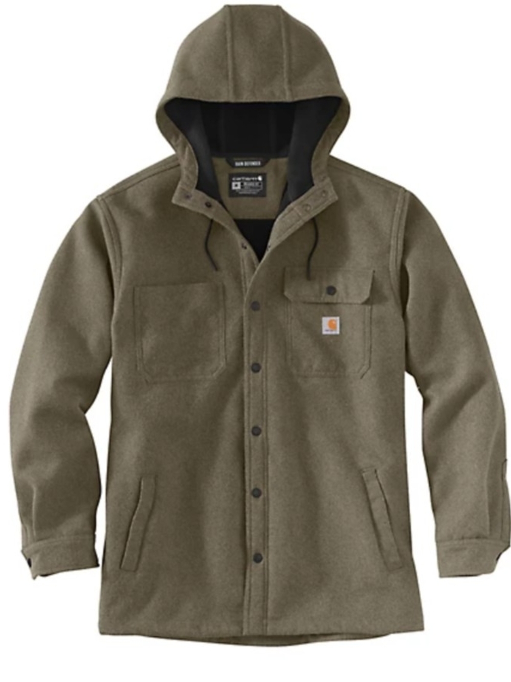 Carhartt Rain Defender Heavyweight Hooded Shirt Jacket Size M MWT MSRP $100